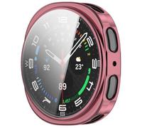 GIOPUEY Cover Compatibile con Samsung Galaxy Watch 9 44mm, [2 Pezzi] Soft TPU, Shock Resistant Custodia - Pink+Pink