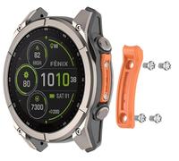 GIOPUEY Cubierta Metálica para Proteger los Sensores Compatible con Garmin Fenix 8 51mm/Fenix 8 Pro 51mm/Tactix 8 51mm/Quatix 8 51mm - Orange