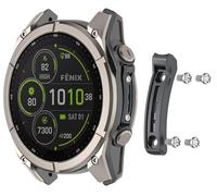 GIOPUEY Cubierta Metálica para Proteger los Sensores Compatible con Garmin Fenix 8 51mm/Fenix 8 Pro 51mm/Tactix 8 51mm/Quatix 8 51mm - Grey