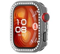 GIOPUEY Custodia Funda Compatible con Huawei Watch Fit 4 Pro, [2 Pack] plastica rigida, Anti-urto, Huawei Watch Fit 4 Pro Custodia - Clear Bling Diamond