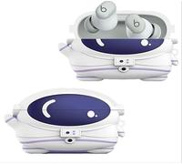 GIOPUEY Funda Compatibile con Beats Solo Buds, Cute Lindo Divertido Dibujos Animados Silicona Protección Carcasa Case Cover con Gancho para Llavero - Astronaut
