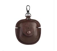 GIOPUEY Funda Compatibile con Bose QuietComfort Earbuds II, PU Cuero Protección Carcasa Case Cover con Gancho para Llavero - Brown