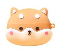 GIOPUEY Funda Compatibile con Bose Ultra Open Earbuds, Cute Lindo Divertido Dibujos Animados Silicona Protección Carcasa Case Cover con Gancho para Llavero - Corgi
