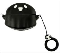 GIOPUEY Funda Compatibile con Bose Ultra Open Earbuds, Cute Lindo Divertido Dibujos Animados Silicona Protección Carcasa Case Cover con Gancho para Llavero - Black