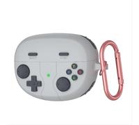 GIOPUEY Funda Compatibile con Bose Ultra Open Earbuds, Cute Lindo Divertido Dibujos Animados Silicona Protección Carcasa Case Cover con Gancho para Llavero - Grey