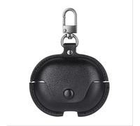 GIOPUEY Funda Compatibile con Huawei Freebuds 6i, PU Cuero Protección Carcasa Case Cover con Gancho para Llavero - Black