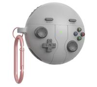 GIOPUEY Funda Compatibile con Huawei Freebuds 7i, Cute Lindo Divertido Dibujos Animados Silicona Protección Carcasa Case Cover con Gancho para Llavero - Grey