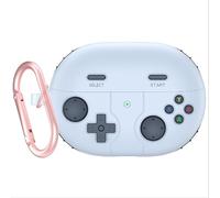 GIOPUEY Funda Compatibile con Huawei Freebuds Pro 4/Pro 3, Cute Lindo Divertido Dibujos Animados Silicona Protección Carcasa Case Cover con Gancho para Llavero - Blue