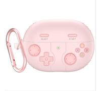 GIOPUEY Funda Compatibile con Huawei Freebuds Pro 4/Pro 3, Cute Lindo Divertido Dibujos Animados Silicona Protección Carcasa Case Cover con Gancho para Llavero - Pink