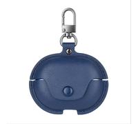 GIOPUEY Funda Compatibile con Huawei Freebuds Pro 4/Pro 3, PU Cuero Protección Carcasa Case Cover con Gancho para Llavero - Blue