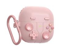 GIOPUEY Funda Compatibile con Huawei FreeClip 2, Cute Lindo Divertido Dibujos Animados Silicona Protección Carcasa Case Cover con Gancho para Llavero - Pink