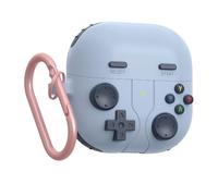 GIOPUEY Funda Compatibile con Huawei FreeClip 2, Cute Lindo Divertido Dibujos Animados Silicona Protección Carcasa Case Cover con Gancho para Llavero - Blue