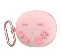 GIOPUEY Funda Compatibile con Huawei FreeClip, Cute Lindo Divertido Dibujos Animados Silicona Protección Carcasa Case Cover con Gancho para Llavero - Pink