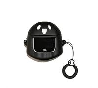 GIOPUEY Funda Compatibile con JBL Tour Pro 2, Cute Lindo Divertido Dibujos Animados Silicona Protección Carcasa Case Cover con Gancho para Llavero - X-Black