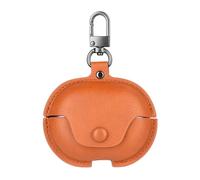 GIOPUEY Funda Compatibile con OnePlus Nord Buds 4 Pro, PU Cuero Protección Carcasa Case Cover con Gancho para Llavero - Yellow