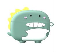 GIOPUEY Funda Compatibile con Redmi Buds 5 Pro, Cute Lindo Divertido Dibujos Animados Silicona Protección Carcasa Case Cover con Gancho para Llavero - Green Dinosaur