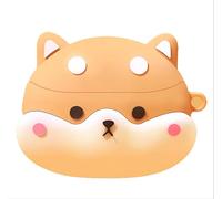 GIOPUEY Funda Compatibile con Samsung Galaxy Buds 3/3 Pro, Cute Lindo Divertido Dibujos Animados Silicona Protección Carcasa Case Cover con Gancho para Llavero - Corgi