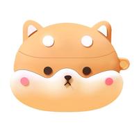 GIOPUEY Funda Compatibile con Samsung Galaxy Buds 3 FE, Cute Lindo Divertido Dibujos Animados Silicona Protección Carcasa Case Cover con Gancho para Llavero - Corgi