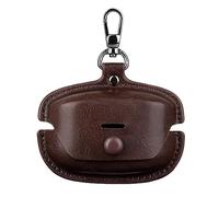 GIOPUEY Funda Compatibile con Sony WF-1000XM5, PU Cuero Protección Carcasa Case Cover con Gancho para Llavero - Brown