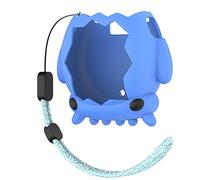 GIOPUEY Funda Compatibile con Tamagotchi Paradise, Cute Lindo Divertido Dibujos Animados Silicona Protección Carcasa Case Cover con Gancho para Llavero - Blue