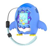 GIOPUEY Funda Compatibile con Tamagotchi Paradise, Cute Lindo Divertido Dibujos Animados Silicona Protección Carcasa Case Cover con Gancho para Llavero - Blue