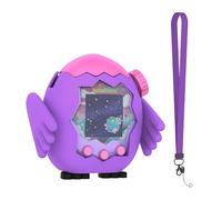 GIOPUEY Funda Compatibile con Tamagotchi Paradise, Cute Lindo Divertido Dibujos Animados Silicona Protección Carcasa Case Cover con Gancho para Llavero - Purple
