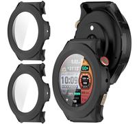 GIOPUEY Funda Compatible con Amazfit Cheetah Pro/Round, [2 Pack] Protector de Pantalla + Bastidor rígido, Protección Total del Paquete - Black+Black