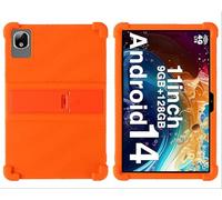 GIOPUEY Funda Compatible con DOOGEE T30E - con Soporte - Carcasa Protectora de Silicona TPU Suave Case - Orange