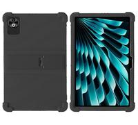 GIOPUEY Funda Compatible con DOOGEE T40 Pro - con Soporte - Carcasa Protectora de Silicona TPU Suave Case - Black