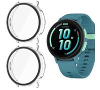 GIOPUEY Funda Compatible con Garmin Bounce 2, [2 Pack] Protector de Pantalla + Bastidor rígido, Protección Total del Paquete - Transparent+Transparent