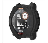 GIOPUEY Funda Compatible con Garmin Instinct 3 AMOLED 50mm, Silicona TPU de Primera Calidad Suave y Ligero Protector Case Cover Carcasa - Black