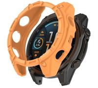 GIOPUEY Funda Compatible con Garmin Tactix 8 Solar 51mm, Silicona TPU de Primera Calidad Suave y Ligero Protector Case Cover Carcasa - Orange