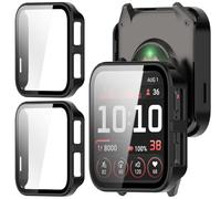 GIOPUEY Funda Compatible con Garmin Venu X1, [2 Pack] Protector de Pantalla + Bastidor rígido, Protección Total del Paquete - Black+Black