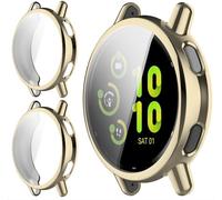 GIOPUEY Funda Compatible con Garmin Vivoactive 5, [2 Pack] TPU morbido Case, Resistente agli urti - Gold+Gold