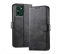 GIOPUEY Funda Compatible con HMD Pulse Pro/Pluse Plus/Pluse, Piel Carcasas con Hebilla magnética [3 Ranuras Compatible con Tarjetas] [Función de Soporte] Libro Funda - Negro