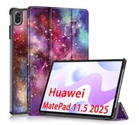 GIOPUEY Funda Compatible con Huawei MatePad 11.5 2025, Piel Carcasas, Plegable Funda con Soporte, Protección 360° - Galaxia