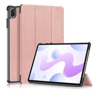 GIOPUEY Funda Compatible con Huawei MatePad 11.5 2025, Piel Carcasas, Plegable Funda con Soporte, Protección 360° - Oro Rosa