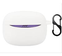 GIOPUEY Funda Compatible con JBL Tune Buds 2, Ultradelgado Silicona Case Cover, Anti-caída, Portátil - Blanco