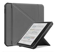 GIOPUEY Funda Compatible con Kobo Libra Colour, Cubierta Trasera de Silicona Suave [Textura Similar a la Piel] - Grey