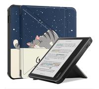 GIOPUEY Funda Compatible con Kobo Libra Colour, Cubierta Trasera de Silicona Suave [Textura Similar a la Piel] - Cat
