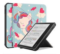 GIOPUEY Funda Compatible con Kobo Libra Colour, Cubierta Trasera de Silicona Suave [Textura Similar a la Piel] - Horse