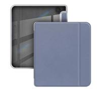 GIOPUEY Funda Compatible con Kobo Libra Colour/Kobo Libra 2, Flip Piel Carcasas, Carcasa Trasera Transparente de PC TPU - Purple