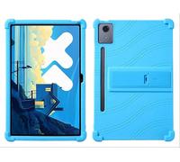 GIOPUEY Funda Compatible con Lenovo Tab P12 12.7 2023 - con Soporte - Carcasa Protectora de Silicona TPU Suave Case - Blue