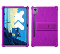 GIOPUEY Funda Compatible con Lenovo Tab P12 12.7 2023 - con Soporte - Carcasa Protectora de Silicona TPU Suave Case - Purple