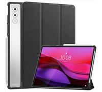 GIOPUEY Funda Compatible con Lenovo Yoga Tab Plus, Piel Carcasas, Plegable Funda con Soporte, Protección 360° - Black