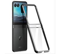 GIOPUEY Funda Compatible con Motorola RAZR 50 Ultra, Alta Transparencia Carcasa, Material de PC Duro Case, Sin Amarillamiento, Sin Decoloración. - Black