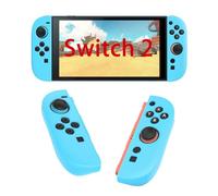 GIOPUEY Funda Compatible con Nintendo Switch 2 Joy-con Controller, Ultradelgado Silicona Case Cover, Anti-caída, Portátil - Blue