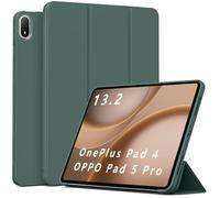 GIOPUEY Funda Compatible con OPPO Pad 5 Pro 13.2, Cubierta Trasera de Silicona Suave Case [Textura Similar a la Piel] - Darkgreen