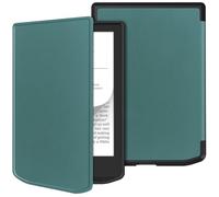 GIOPUEY Funda Compatible con Pocketbook Fresh Pro Color/Fresh Lite, Flip Case con Carcasa de silicona suave, Textura Pielosa, Verde