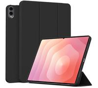 GIOPUEY Funda Compatible con Samsung Galaxy Tab 12, Cubierta Trasera de Silicona Suave Case [Textura Similar a la Piel] - Black